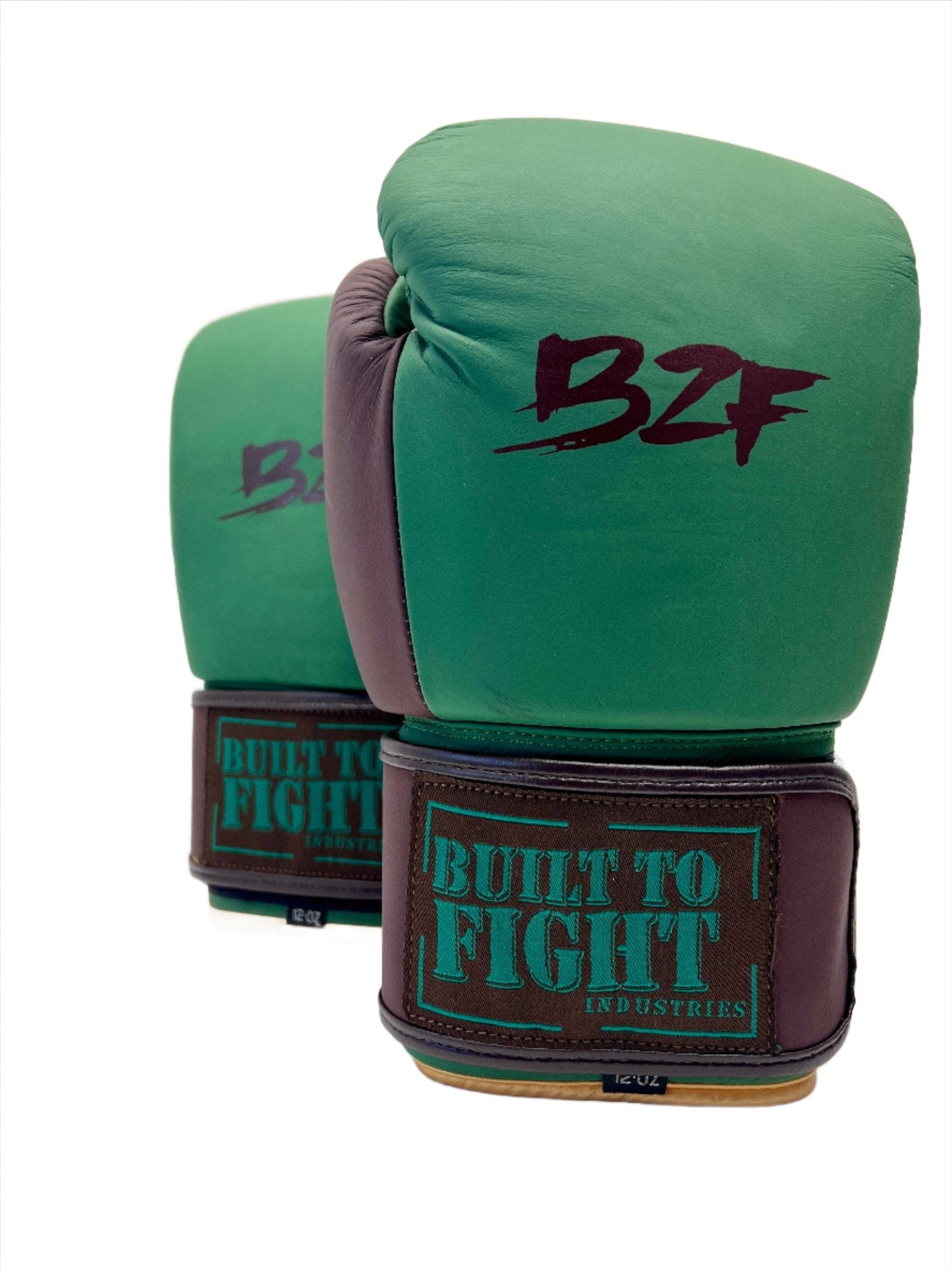 Built To Fight Thai Style Boxing Gloves black front and side view